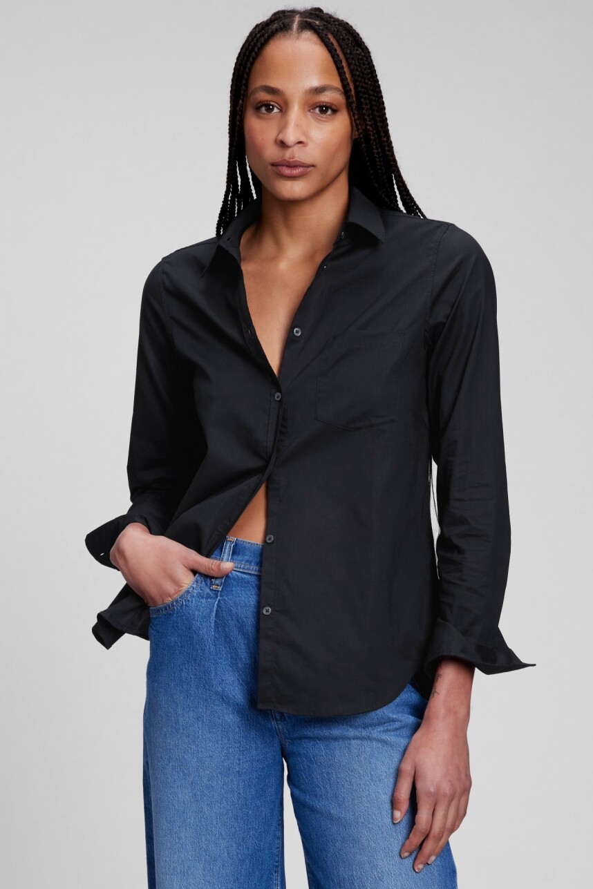 Camisa Clasica Mujer True Black