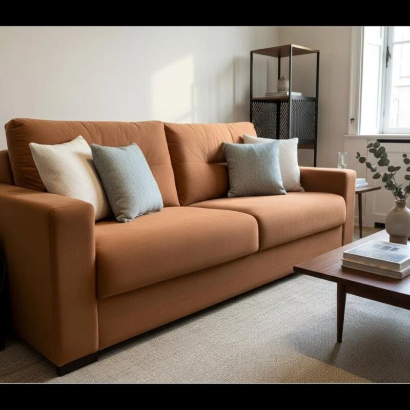 SOFA 3 CUERPOS - TAPIZADO TELA EASY CLEAN TOSTADO SOFA 3 CUERPOS - TAPIZADO TELA EASY CLEAN TOSTADO