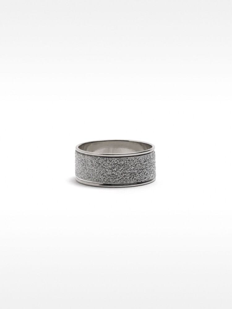 Anillo Con Brillantes plateado