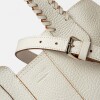 Cartera de mano The Braided en cuero graneado Blanco