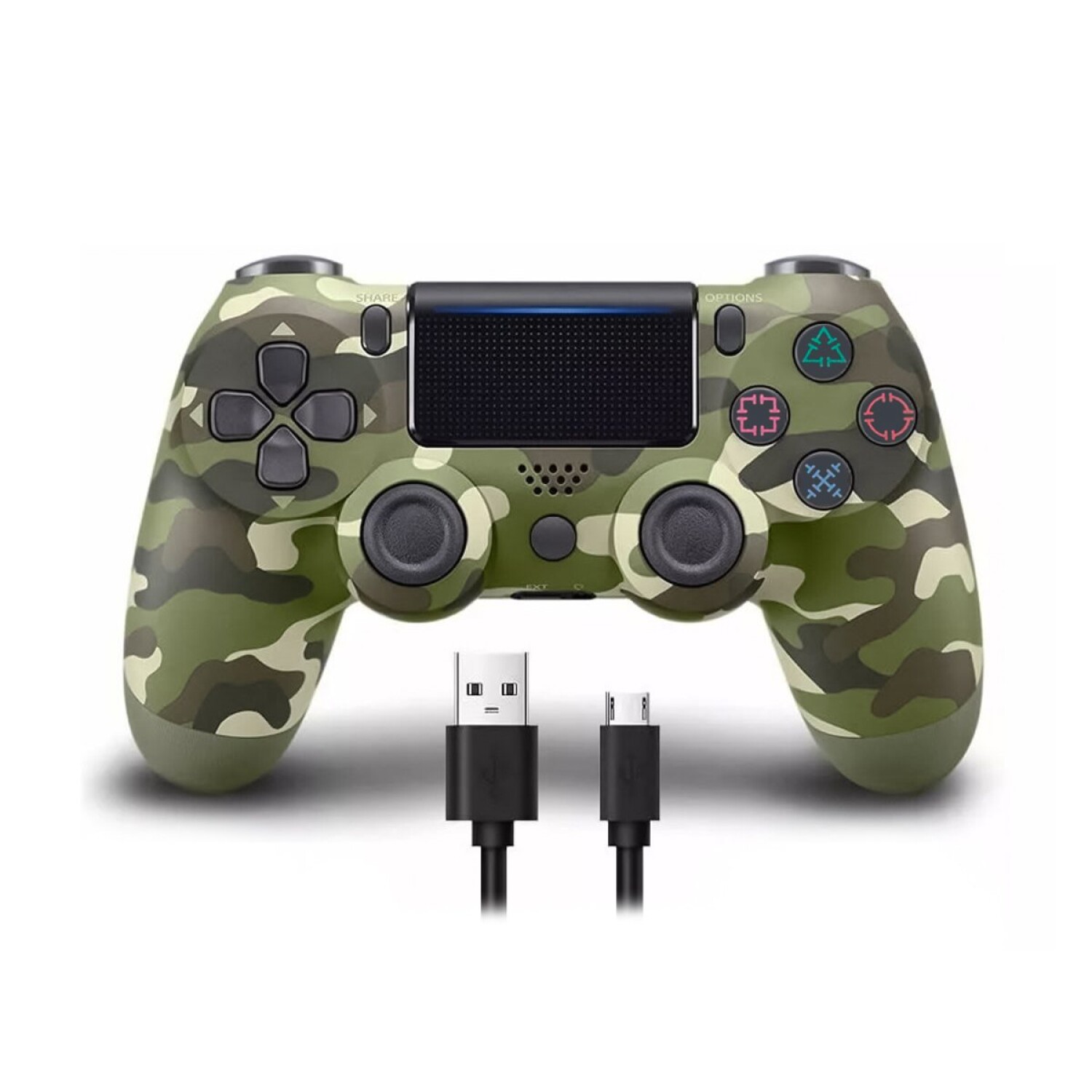 Mando compatible Playstation 4 con cable (camuflaje)