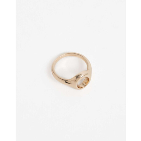 Anillo Metal Bañado En Oro Dorado