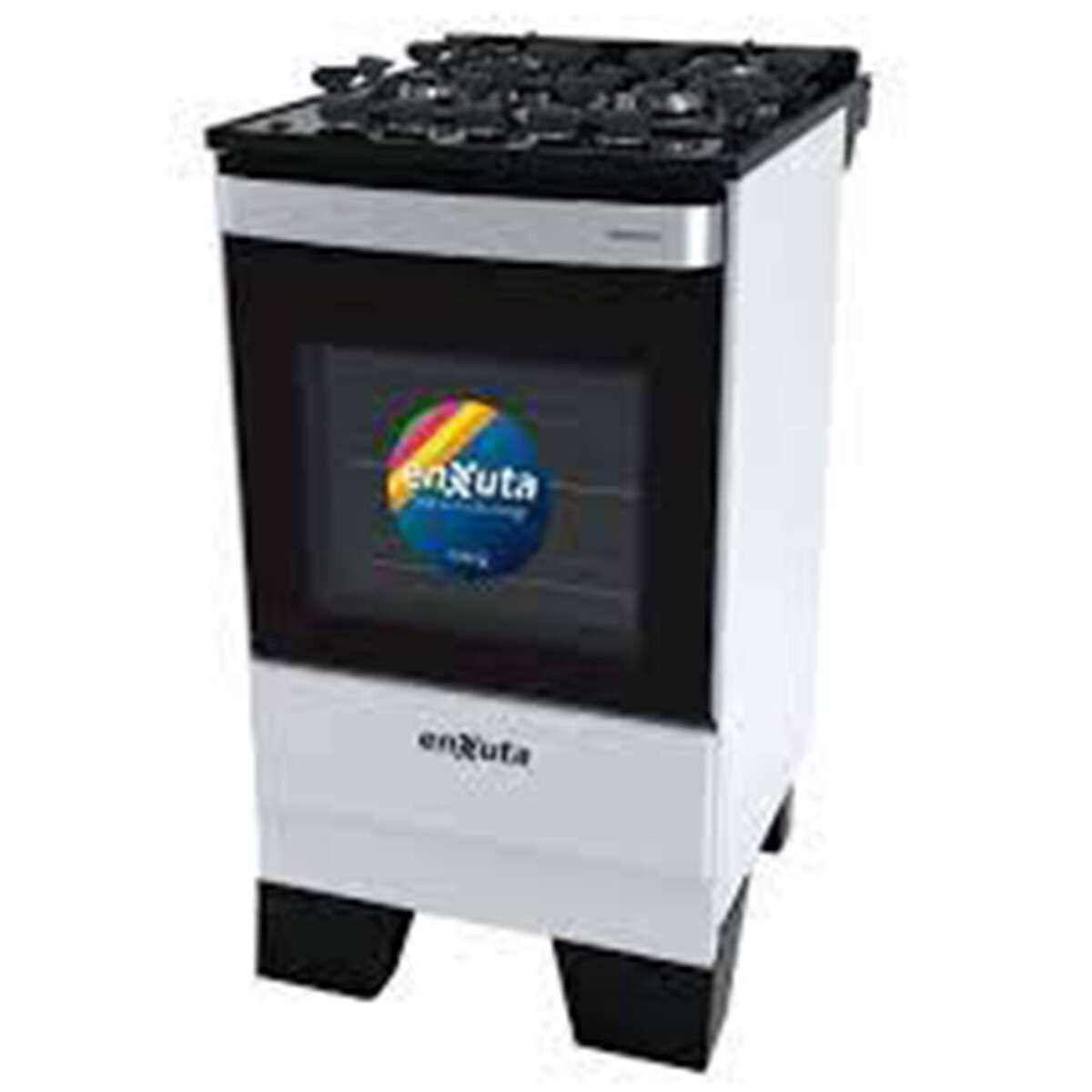 COCINA SUPERGAS 4H ENXUTA BLANCA CON MESADA DE VIDRIO 