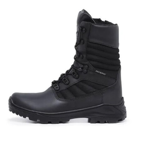Bota táctica Acero Delta cuero legítimo Negro