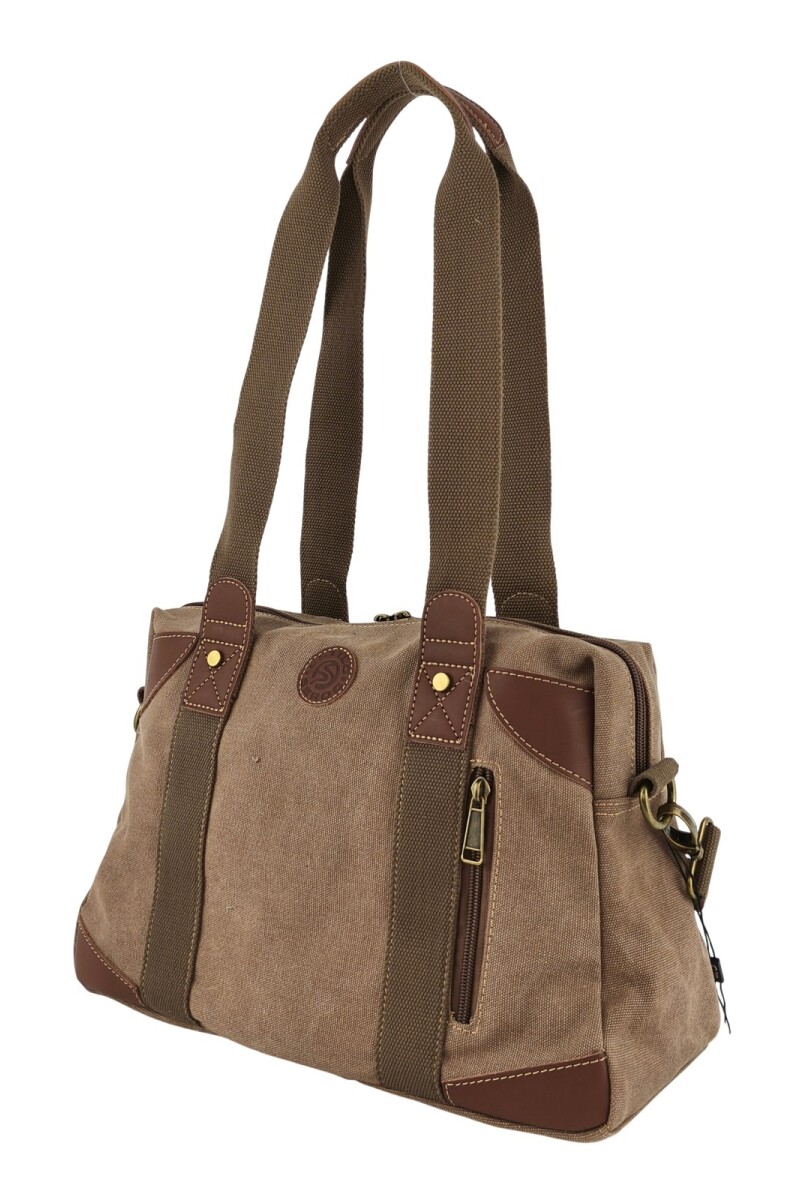 Bolso cartera de lona Marrón