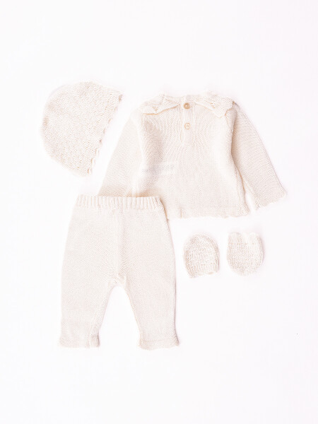 CONJUNTO RECIEN NACIDO OFF WHITE