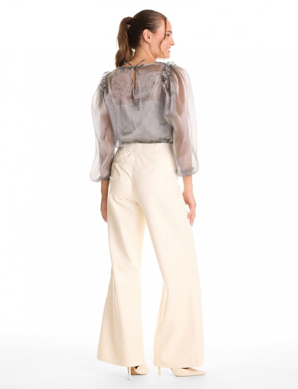 Blusa Traslúcida PLATEADO