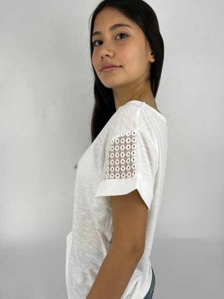 T-SHIRT SLOWLY 2431 BLANCO