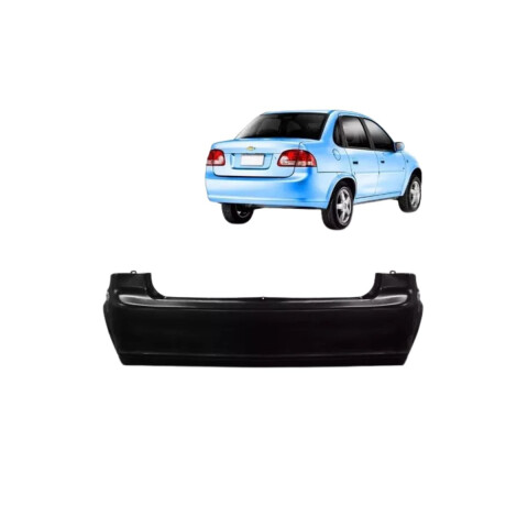 PARAGOLPE TRASERO NEGRO LISO Paragolpe Trasero Negro Liso