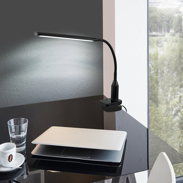 Lámpara con pinza LED negro 4,2W 4000K dimer LAROA EG2075
