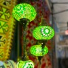 ARAÑA VITRAUX 4 LUCES Verde