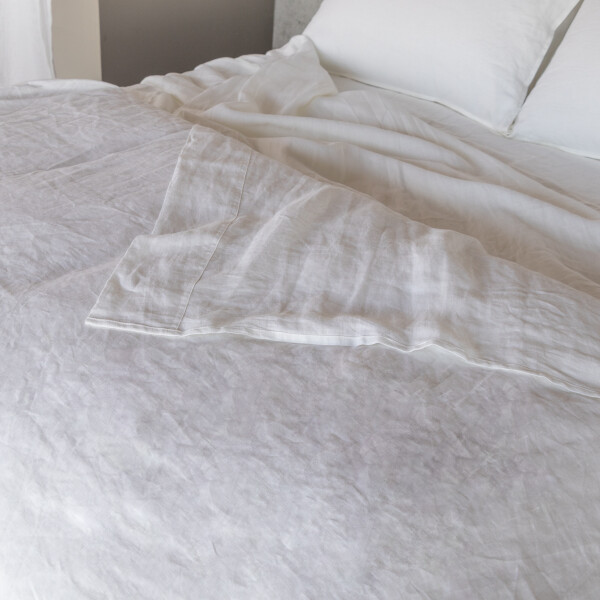 SÁBANA FRENCH FLAX LINEN Blanco - KING