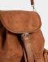 Mochilas Urbanas Mochila Solapa Suede - Marron Camel