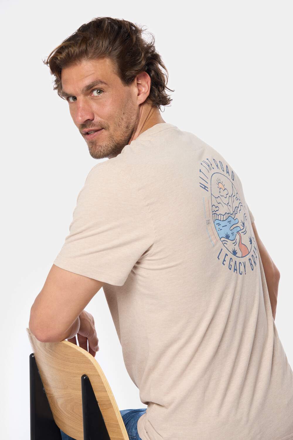 REMERA ESTAMPADA Beige