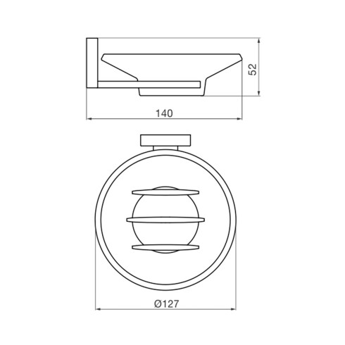 Jabonera De Aplicar Rose Golden 127 Diametro Linea Chalten 000