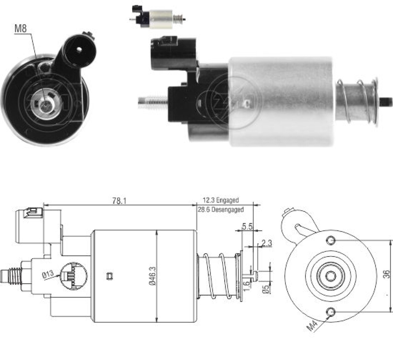 AUTOMATICO DE ARRANQUE - CHRYSLER DODGE RAM N.DENSO 12V ZM 