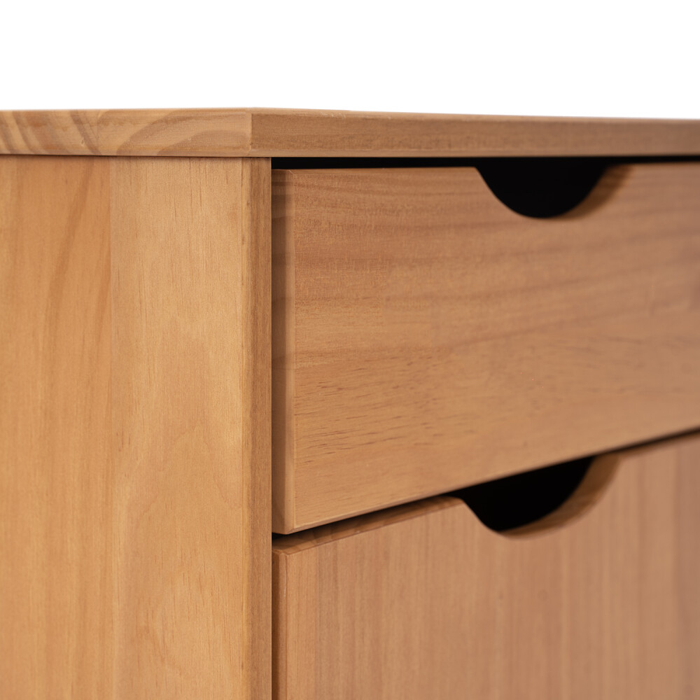 Mesa de Luz - 1 puerta - 1 cajón - Línea Nórdica Roble