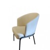 BUTACA RESPALDO CURVO 60x62x79 PATAS HIERRO NEGRO - TAPIZADA PU COLOR PERLA BUTACA RESPALDO CURVO 60x62x79 PATAS HIERRO NEGRO - TAPIZADA PU COLOR PERLA