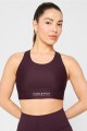 Top No-Bounce High Impact Sports Bra Mujer Oxblood/Classic White