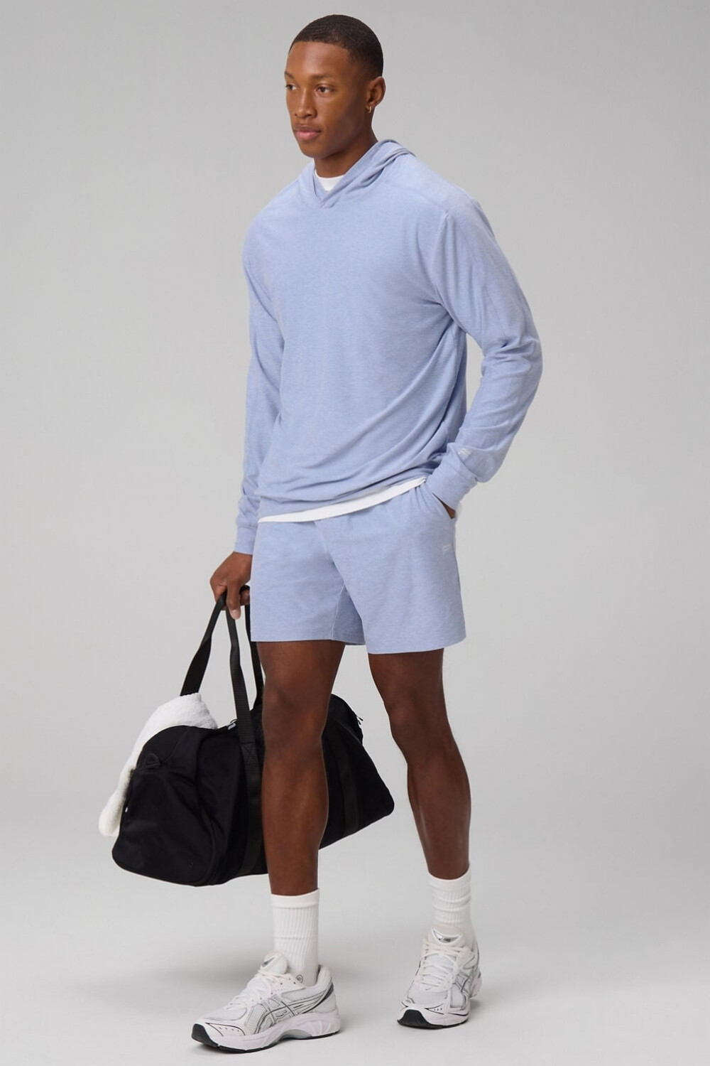 Polera The Cloud Jersey Hoodie Hombre Blue Oxford Heather