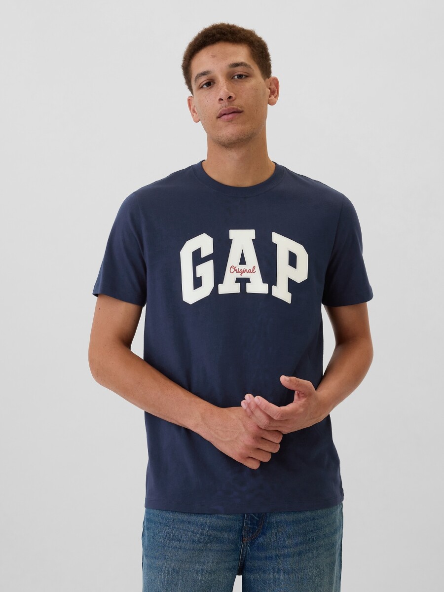 Remera Logo Gap Manga Corta Hombre - Tapestry Navy 
