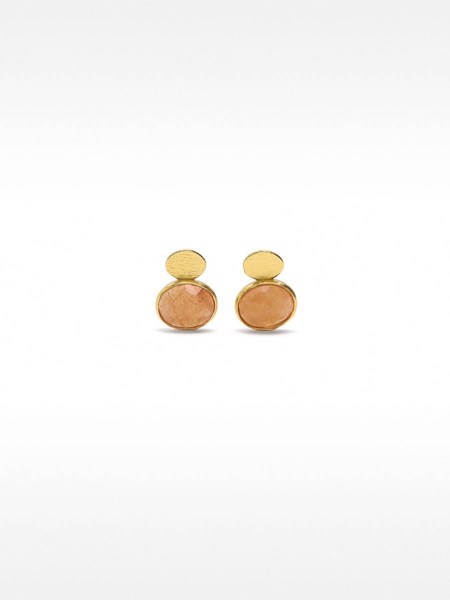 Pendientes Con Piedra - Plata De Ley 925 rosa