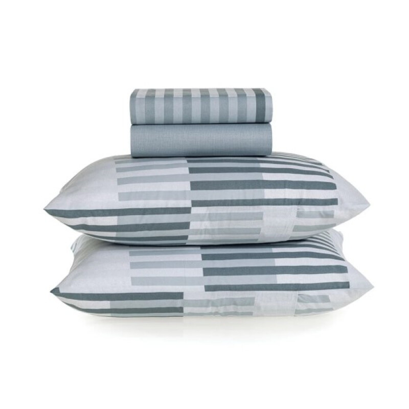 Juego de cama 2 PLAZA Karsten 100 % algodón de 160 hilos (4 piezas) JULIAN