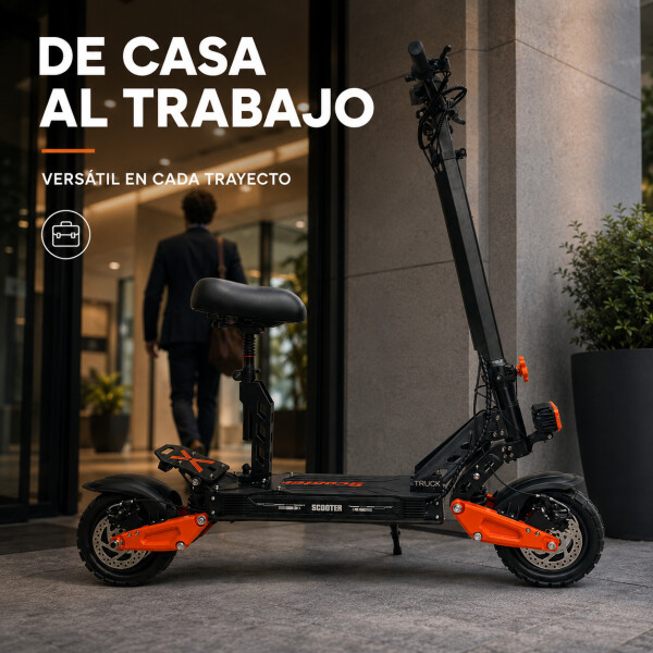 Scooter Monopatín Eléctrico Gogreen Punch Motor 1000w 60km/h Color Negro