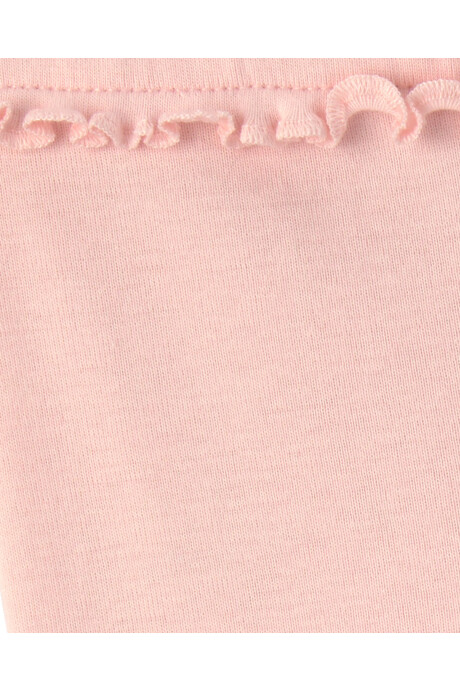 Pack dos pantalones de algodón, con volado, rosados Sin color