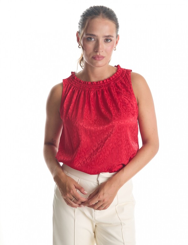 Blusa Satén ROJO