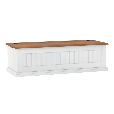 Baul Pie de Cama Línea Naturale Blanco/Roble
