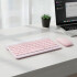 Teclado + Mouse Inalambricos Bluetooth Ultra Finos Elegantes Color Rosa