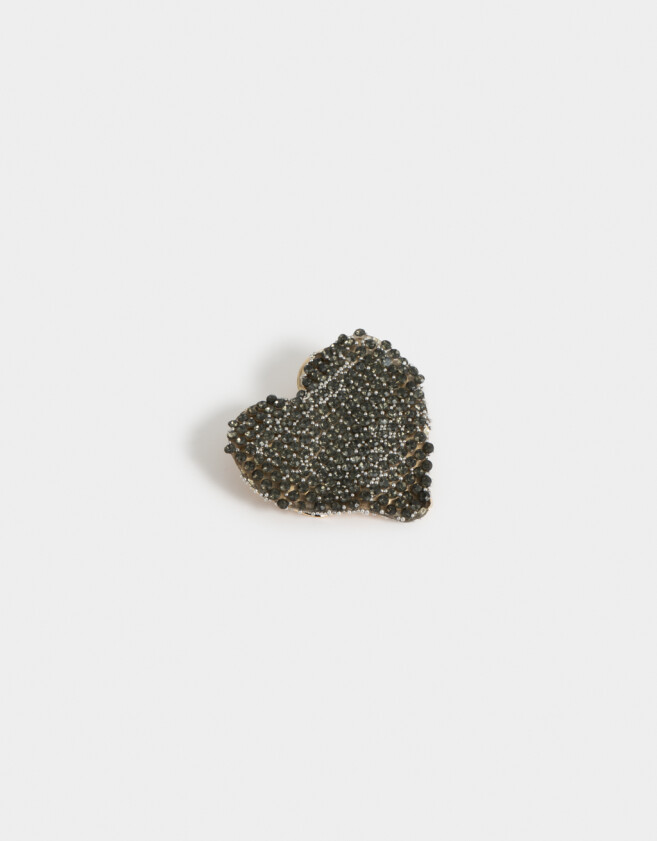 Prendedor Con corazón Prendedor Corazón Strass - Dorado
