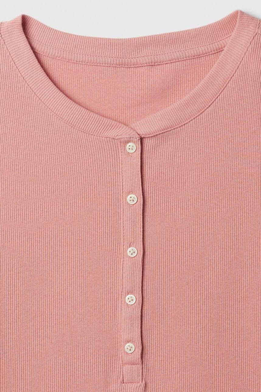 Remera Manga Corta Con Botones Mujer Pink Rosette 16-1518