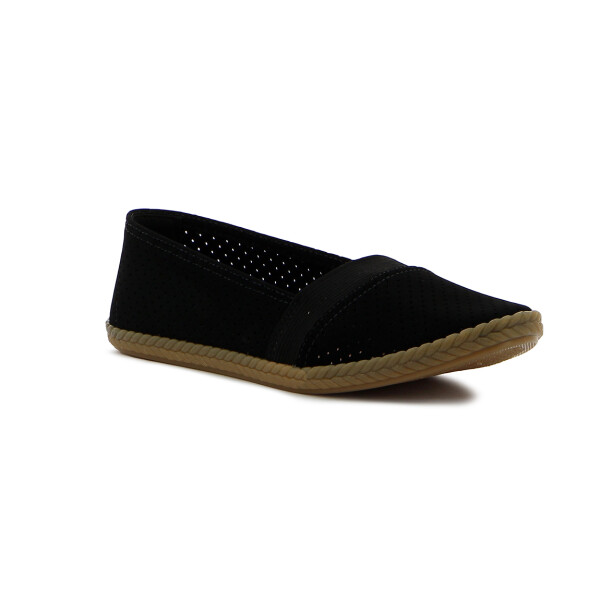 Moleca Zapatilla Casual de Dama Calada C/Elástico Negro