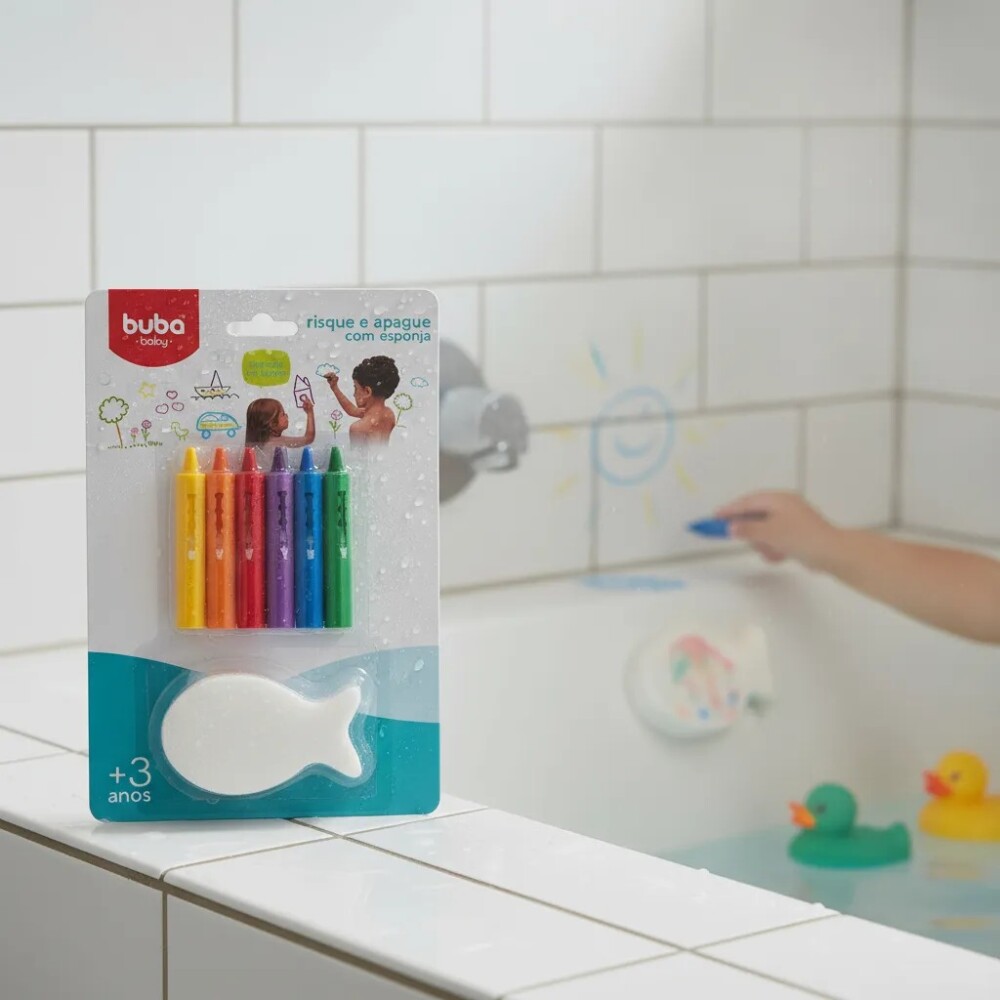 Set crayolas para baño con esponja BUBA Set crayolas para baño con esponja BUBA