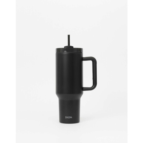 Vaso Metálico Con Asa Negro