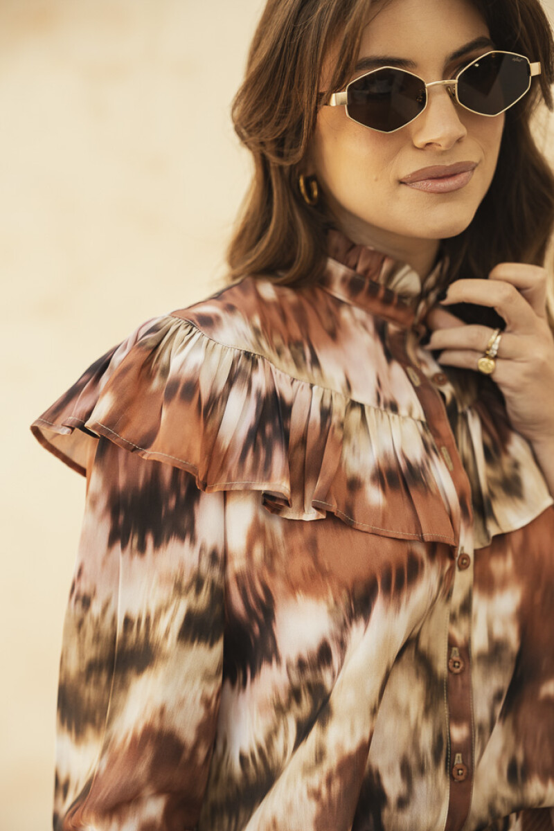 CAMISA MARIE BROWNISH - GREEN BATIK CAMISA MARIE BROWNISH - GREEN BATIK