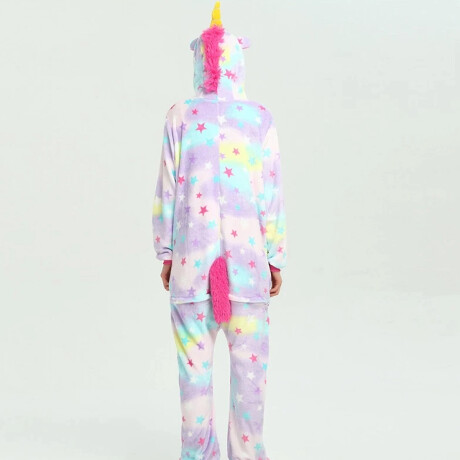 Set p/Adultos Diseño Unicornio con Pijama Entero + Pantuflas Multicolor