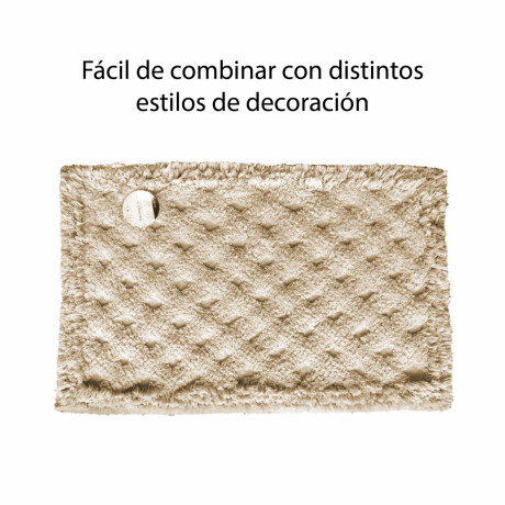 Alfombra Rectangular Dos Texturas Natural Liviana Moderna Beige