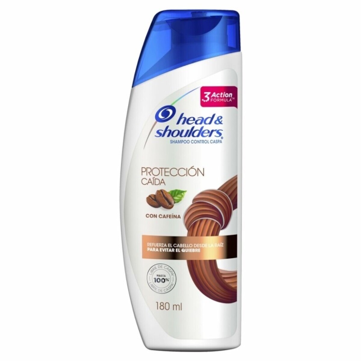 Shampoo Head & Shoulders Protección Caída Con Cafeína Control Caspa 180 ml. 