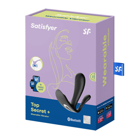 Satisfyer Top Secret+ Vibrador Punto G y Anal App Negro