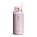 32 oz Wide Mouth with Flex Straw Cap Glimmer Pink