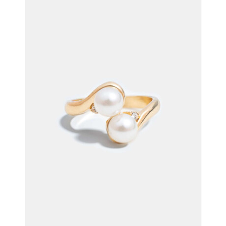 Anillo Perlas Dorado