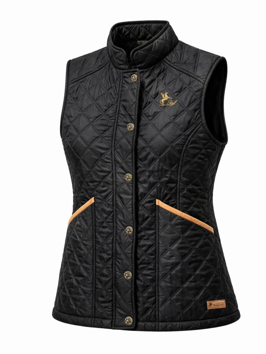 Chaleco Capitoneado con bolsillo frontal - Negro 