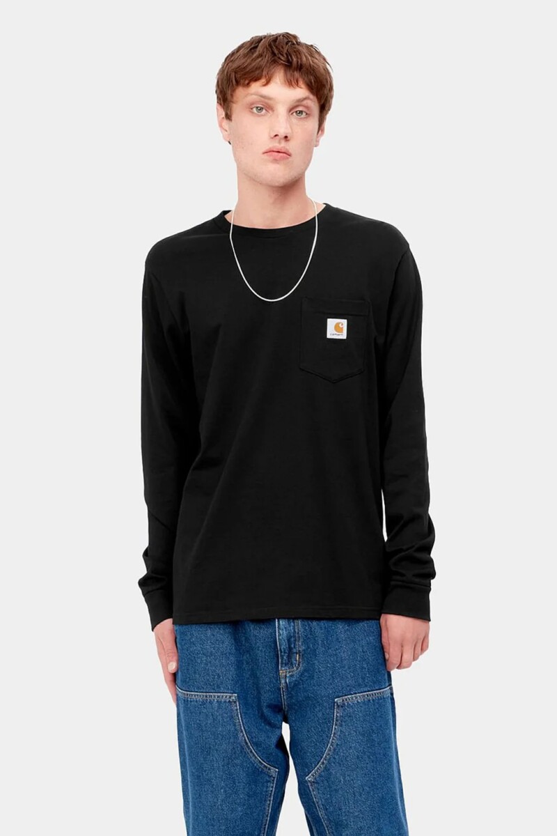 L/S Pocket T-Shirt Negro