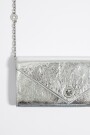 BOLSO SOLAPA MINI PIEL Plata