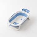 Bañito Para Bebé Plegable Con Termómetro Celeste