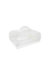 Caja torta c/base 34x24x12 cm. - TRANSPARENTE BASE PELLE BIANCO Caja torta c/base 34x24x12 cm. - TRANSPARENTE BASE PELLE BIANCO