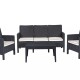 Set Nova de Resina UV con Diseño Moderno para Exteriores 3+1+1+ Mesa Símil Ratán Set Nova de Resina UV con Diseño Moderno para Exteriores 3+1+1+ Mesa Símil Ratán